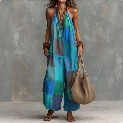 Lara | Boho Patchwork Jumpsuit