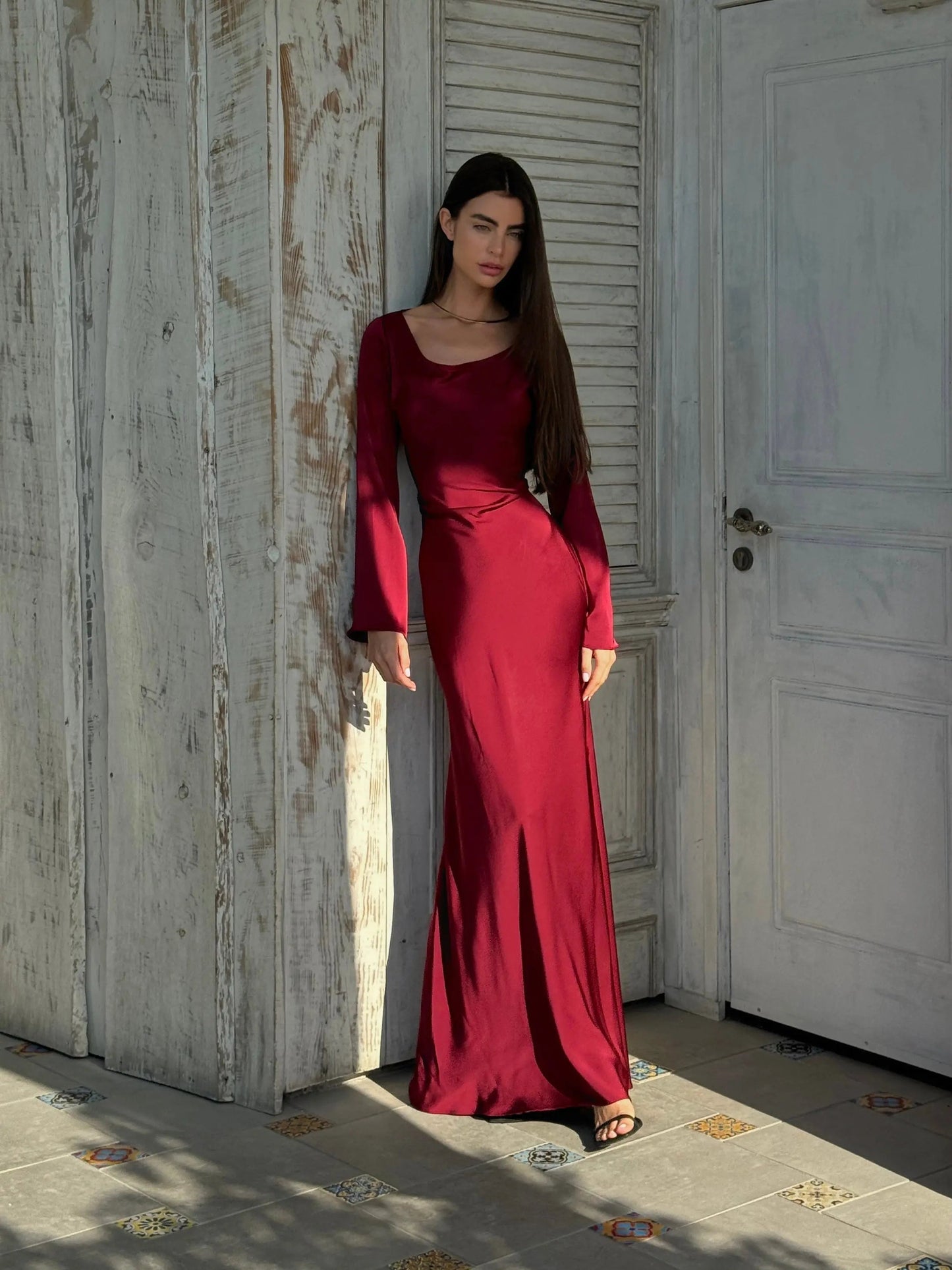 Sophie | Elegantes Maxikleid für Damen langarm 2
