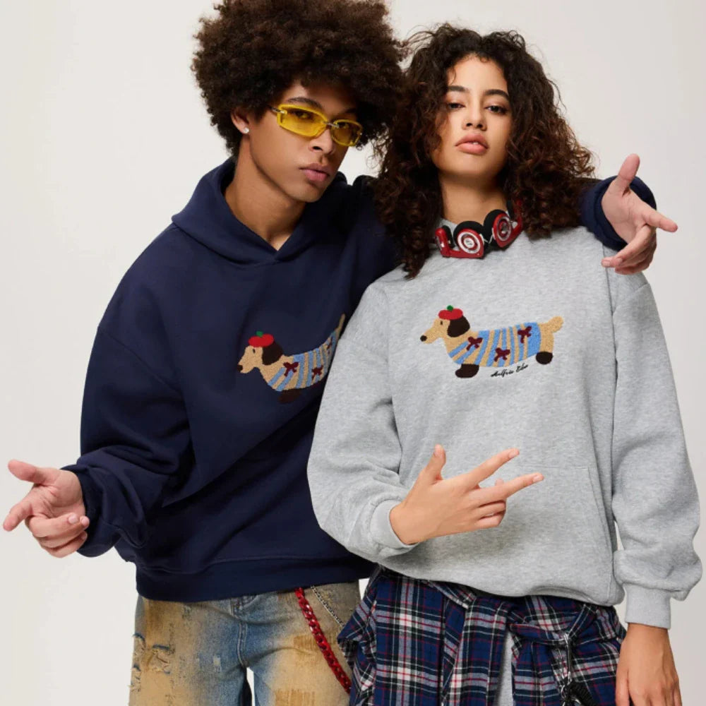 Sunny | Lässiger Oversize-Hoodie für Unisex mit Dackel-Motiv 2