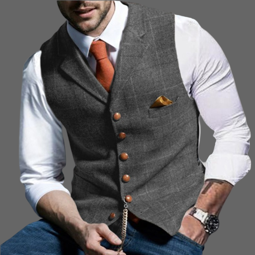 Adrian | Business Weste Herren tailliert mit Reverskragen