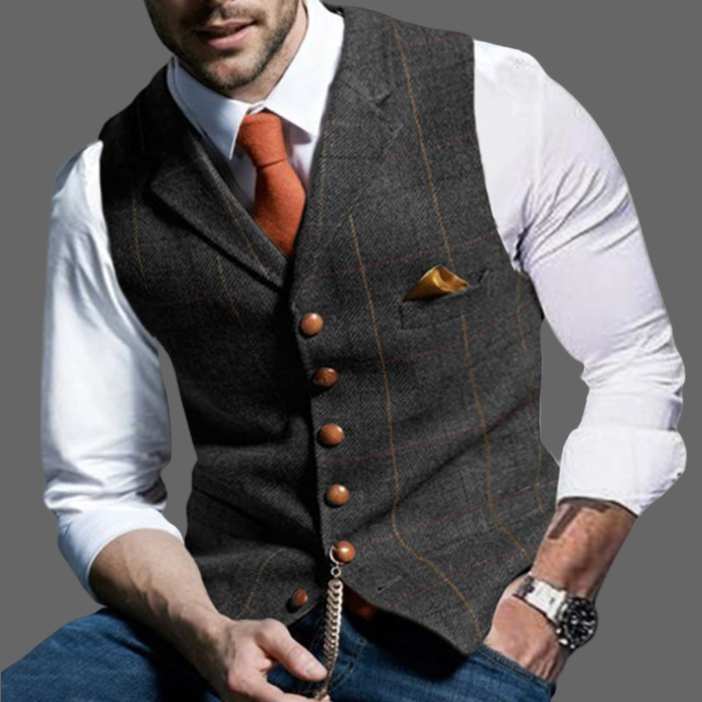 Adrian | Business Weste Herren tailliert mit Reverskragen