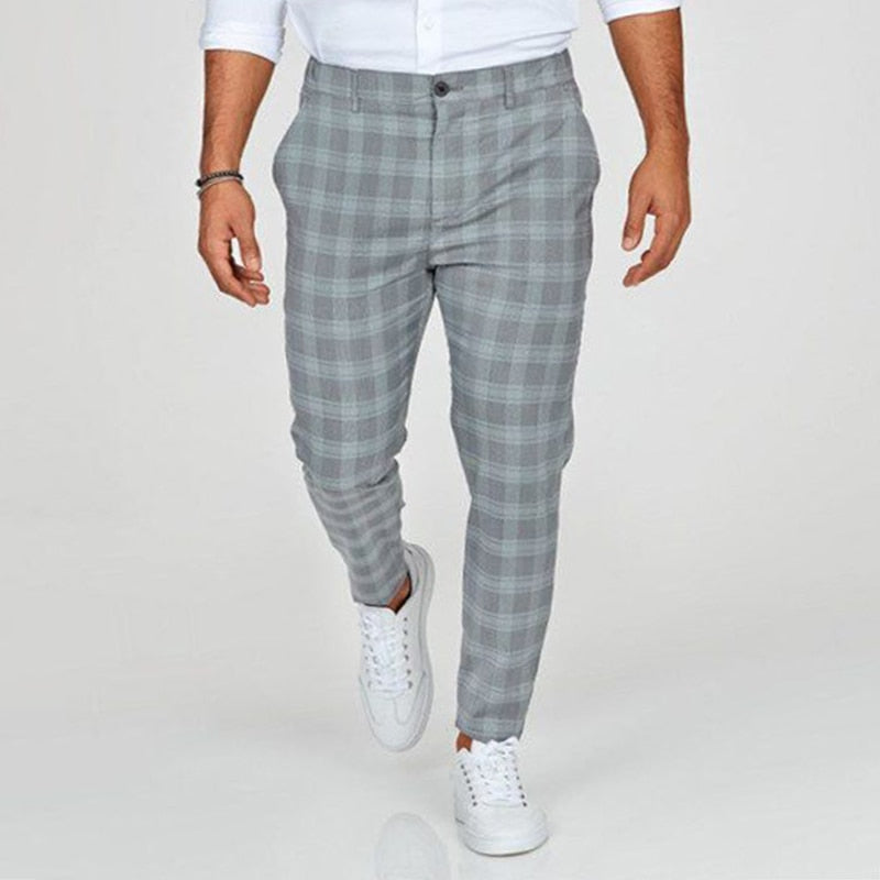 Adrian | Stilvolle Hose mit Karomuster im Slim Fit für Herren
