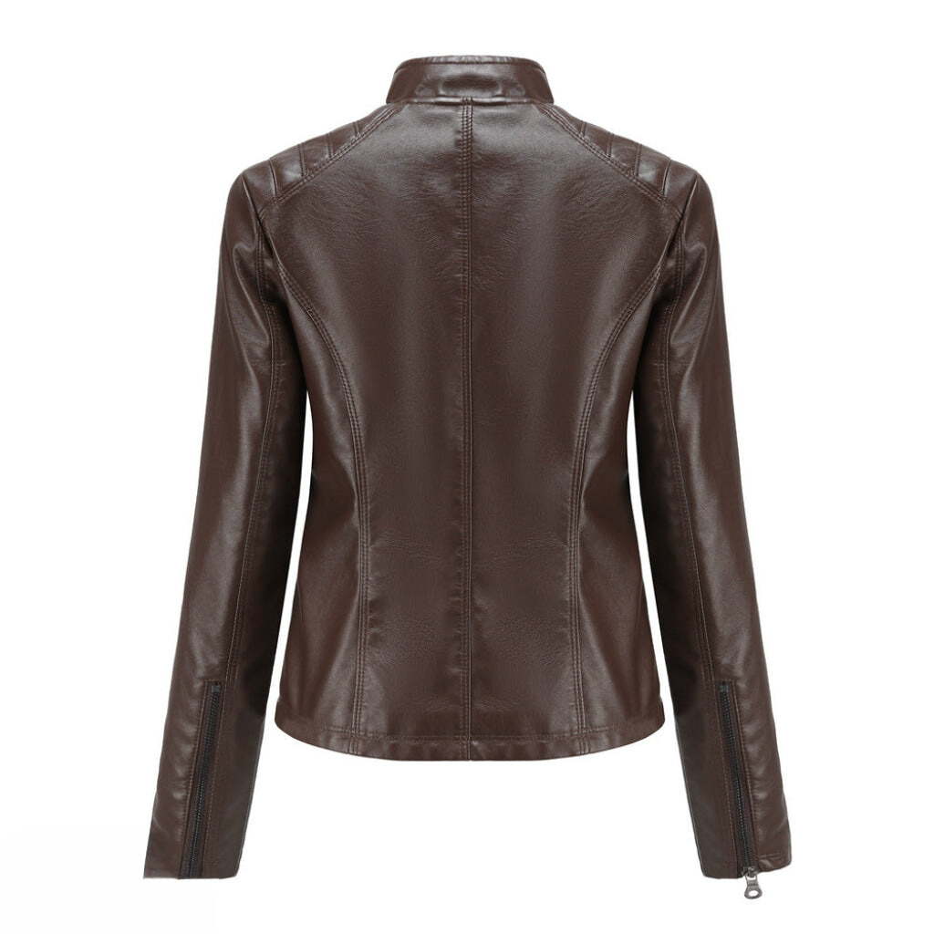 Alessia | Zeitlose Lederjacke aus Kunstleder für Damen