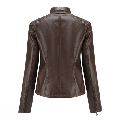 Alessia | Zeitlose Lederjacke aus Kunstleder für Damen