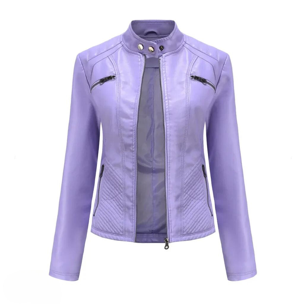Alessia | Zeitlose Lederjacke aus Kunstleder für Damen