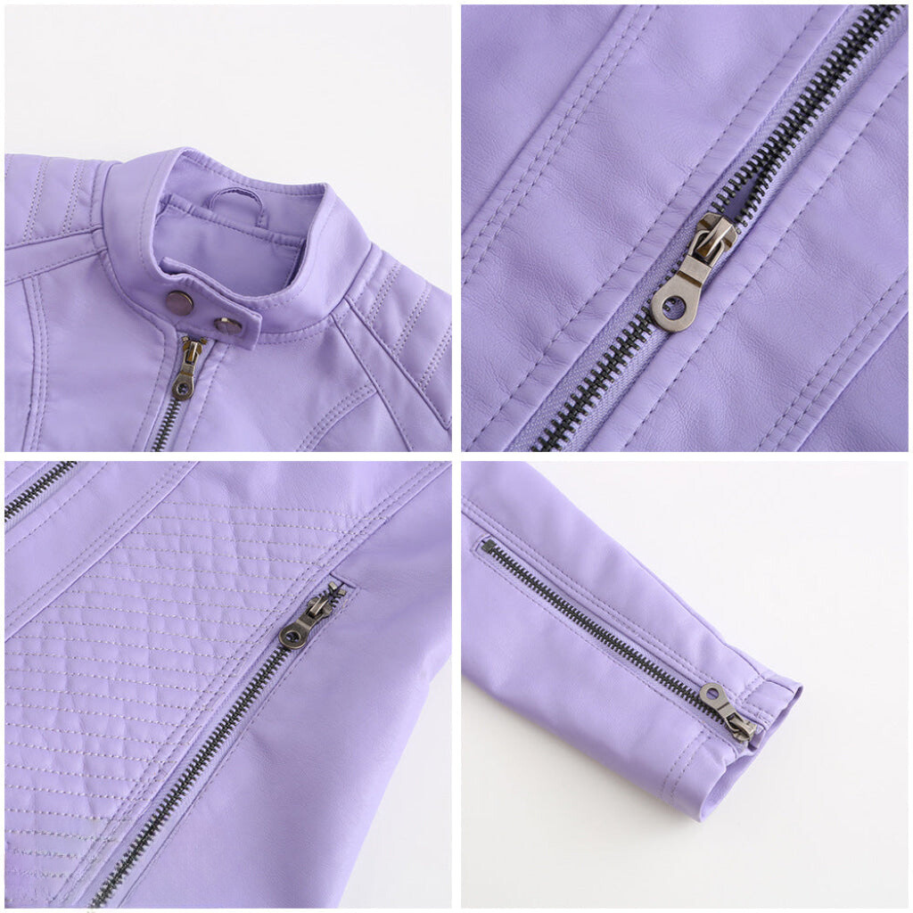 Alessia | Zeitlose Lederjacke aus Kunstleder für Damen