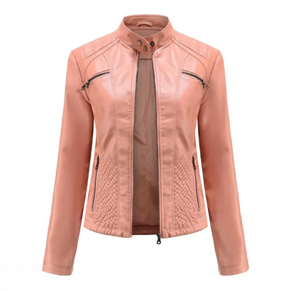 Alessia | Zeitlose Lederjacke aus Kunstleder für Damen
