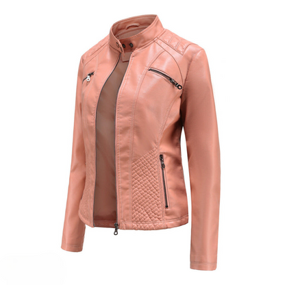 Alessia | Zeitlose Lederjacke aus Kunstleder für Damen