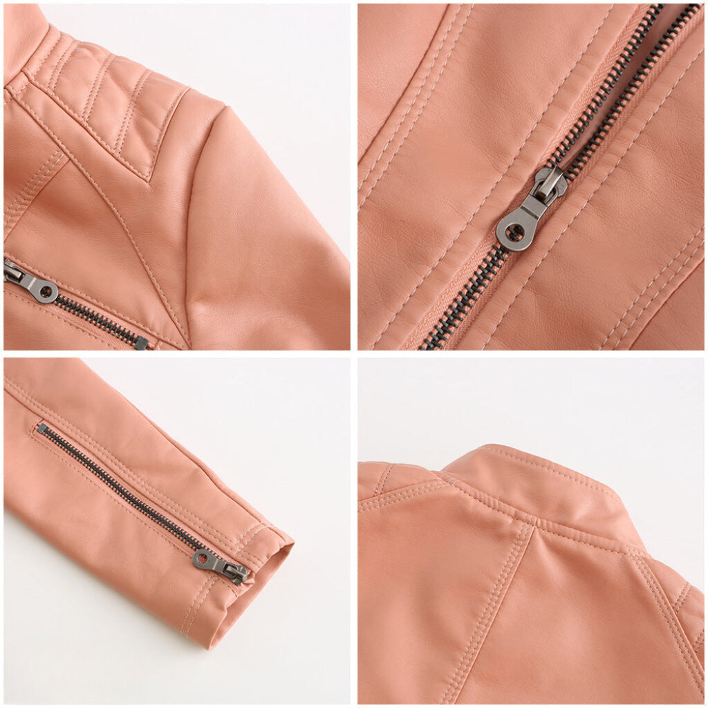 Alessia | Zeitlose Lederjacke aus Kunstleder für Damen
