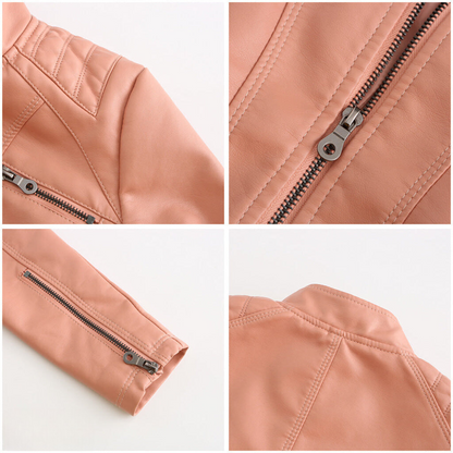 Alessia | Zeitlose Lederjacke aus Kunstleder für Damen
