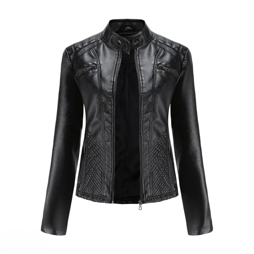 Alessia | Zeitlose Lederjacke aus Kunstleder für Damen