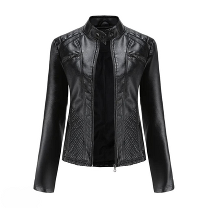 Alessia | Zeitlose Lederjacke aus Kunstleder für Damen