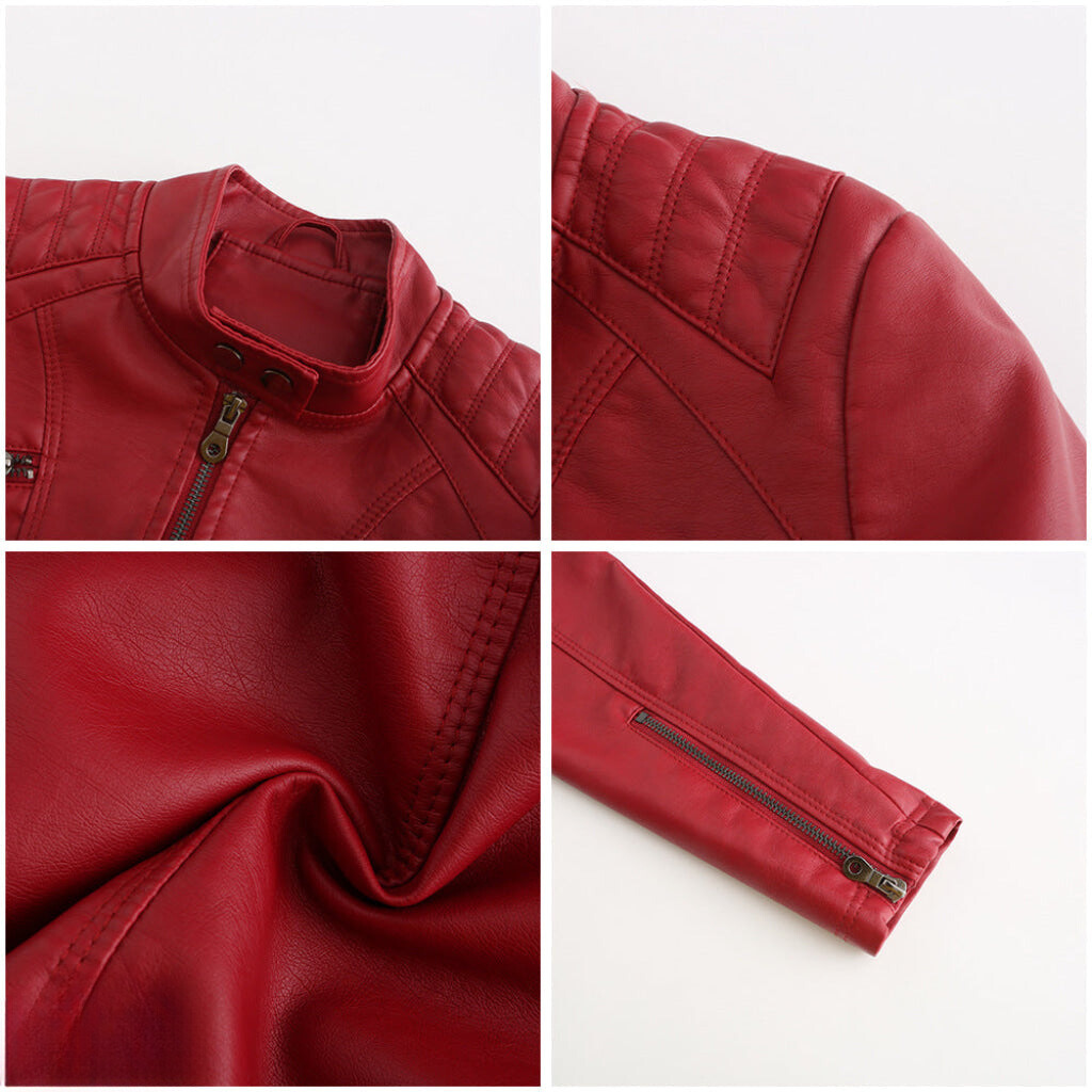 Alessia | Zeitlose Lederjacke aus Kunstleder für Damen