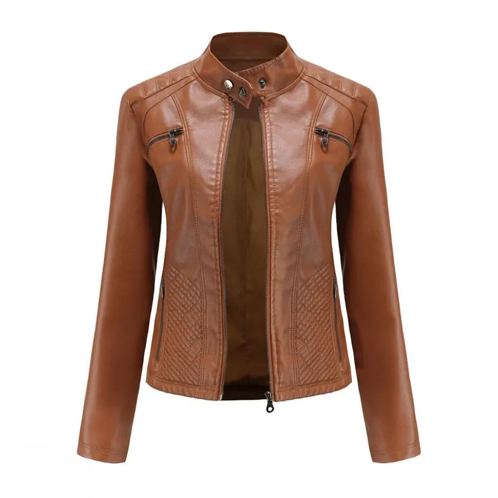 Alessia | Zeitlose Lederjacke aus Kunstleder für Damen