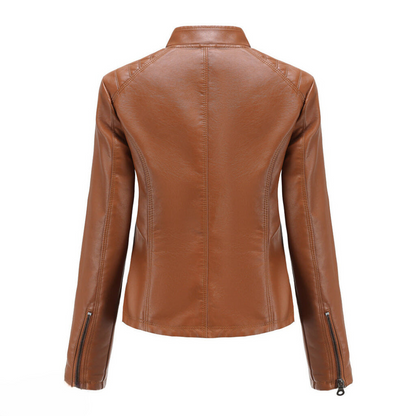 Alessia | Zeitlose Lederjacke aus Kunstleder für Damen