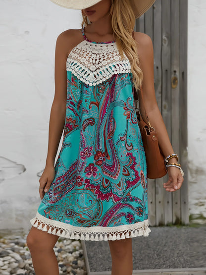 Céline | Boho Sommerkleid mit Häkelspitze
