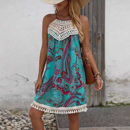 Céline | Boho Sommerkleid mit Häkelspitze