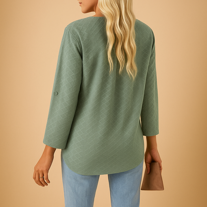 Clara | Elegante Damen Bluse mit V-Ausschnitt