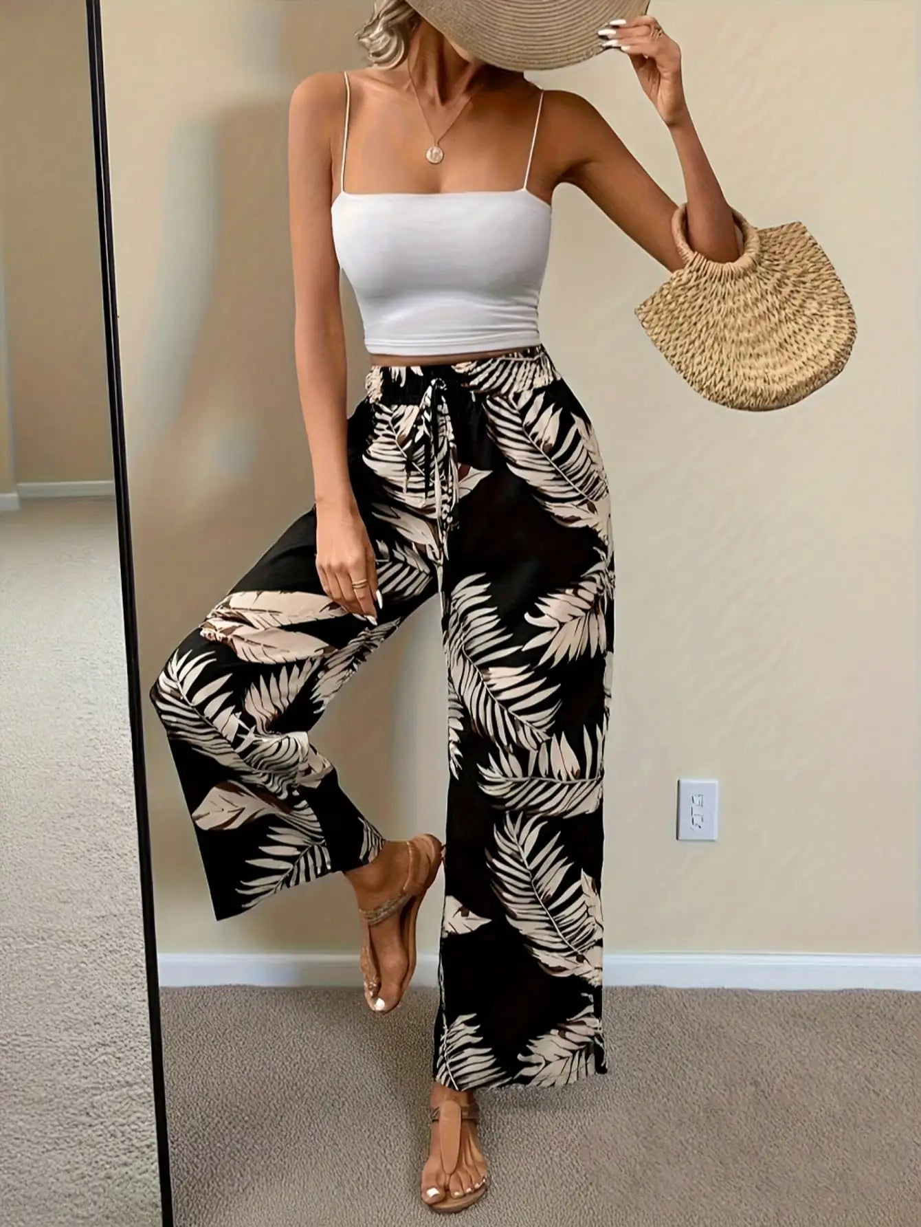 Corinne | Bohemian Damen Sommerhose mit weitem Bein