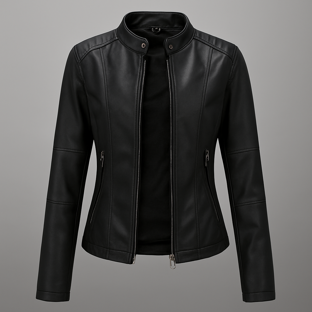 Elena | Damen Lederjacke aus Kunstleder