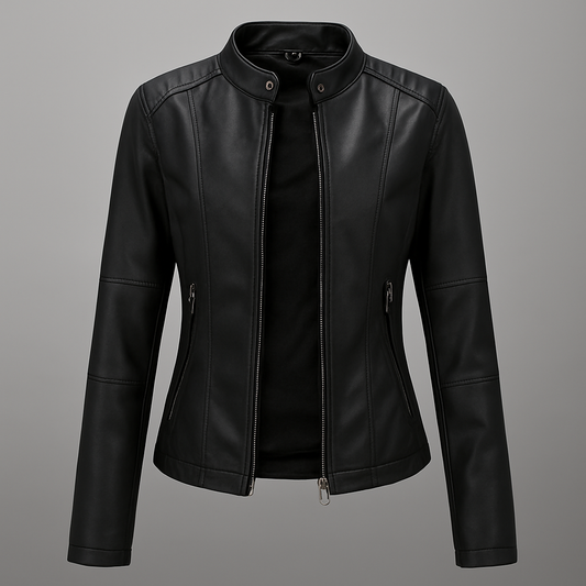 Elena | Damen Lederjacke aus Kunstleder