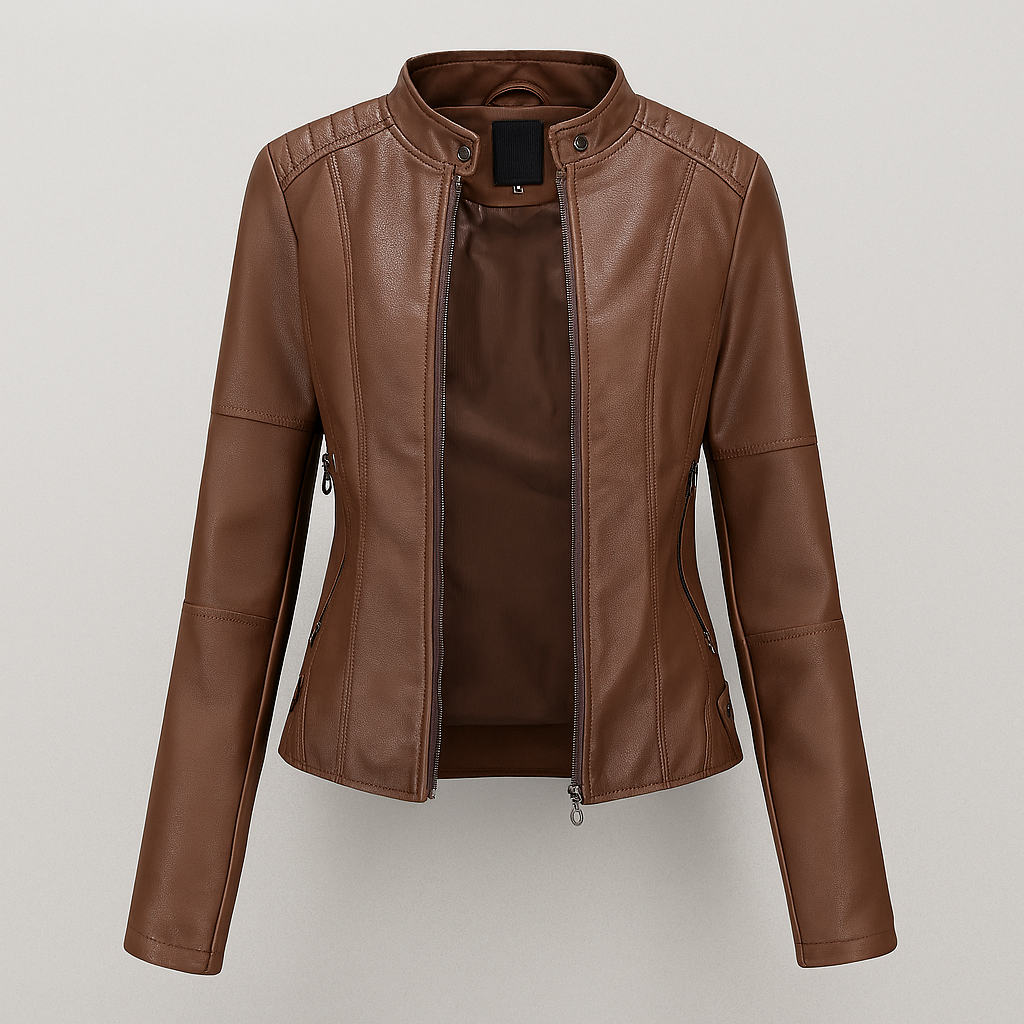 Elena | Damen Lederjacke aus Kunstleder