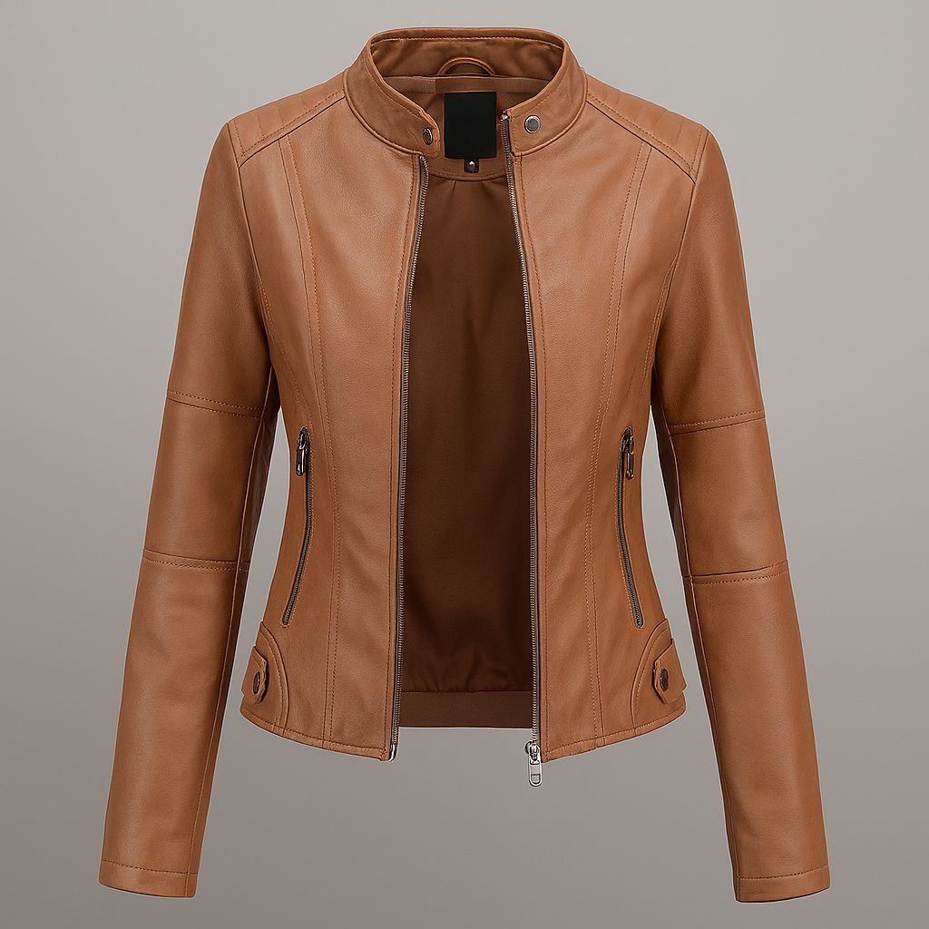 Elena | Damen Lederjacke aus Kunstleder