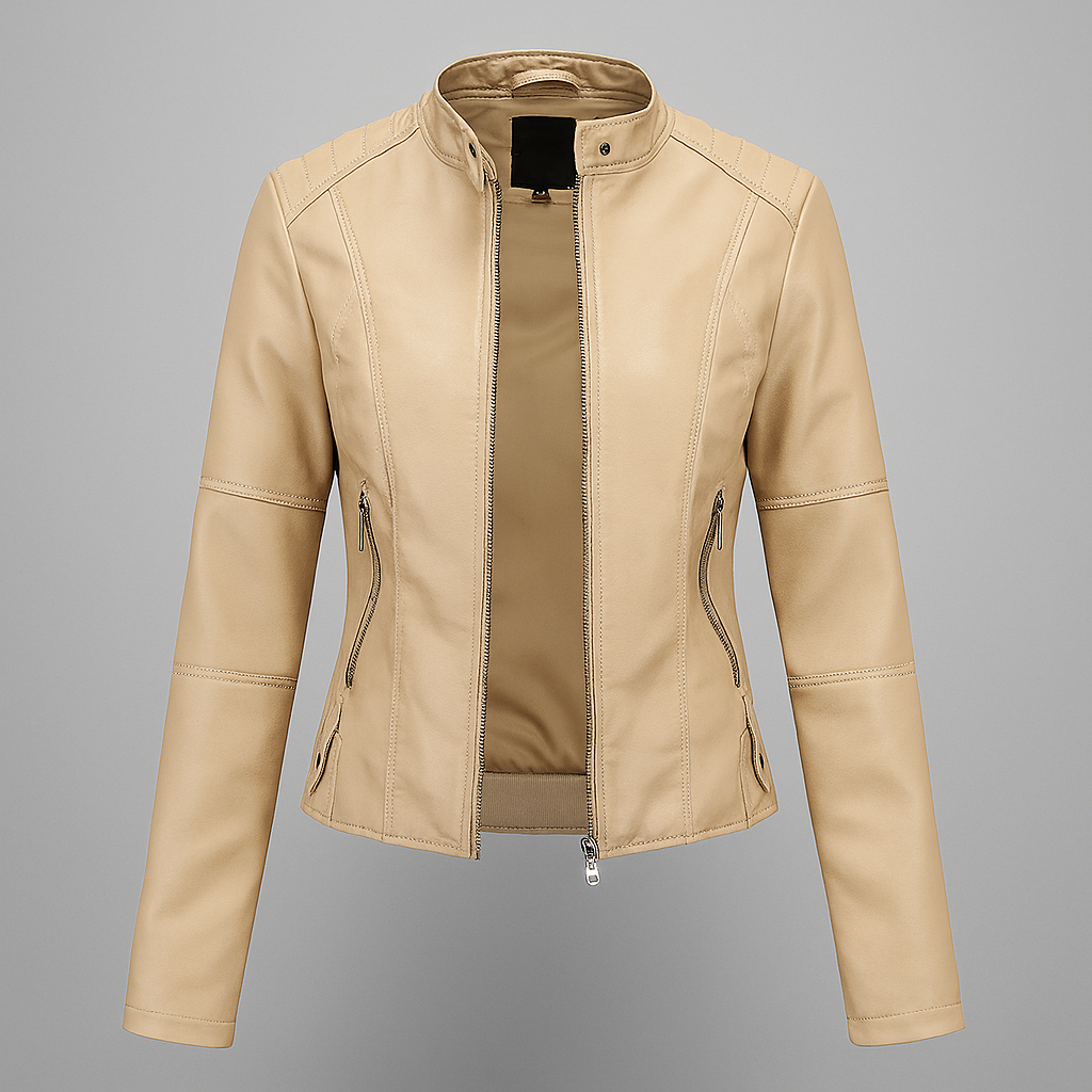 Elena | Damen Lederjacke aus Kunstleder