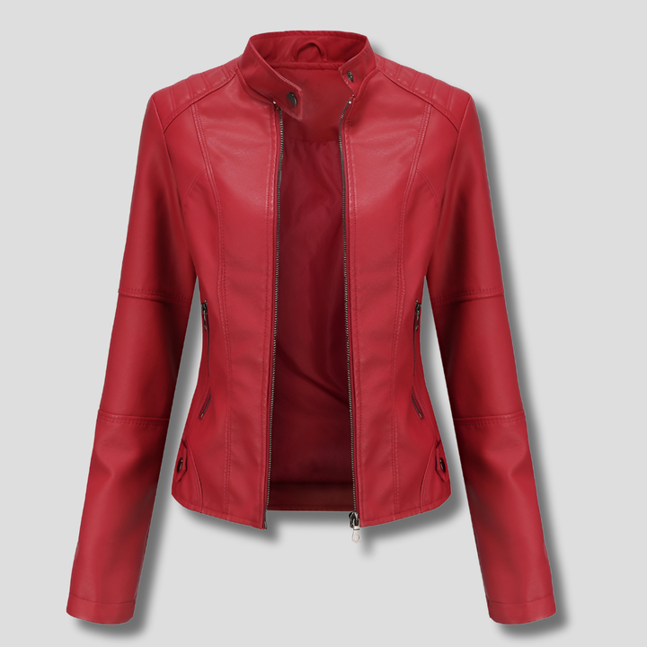 Elena | Damen Lederjacke aus Kunstleder