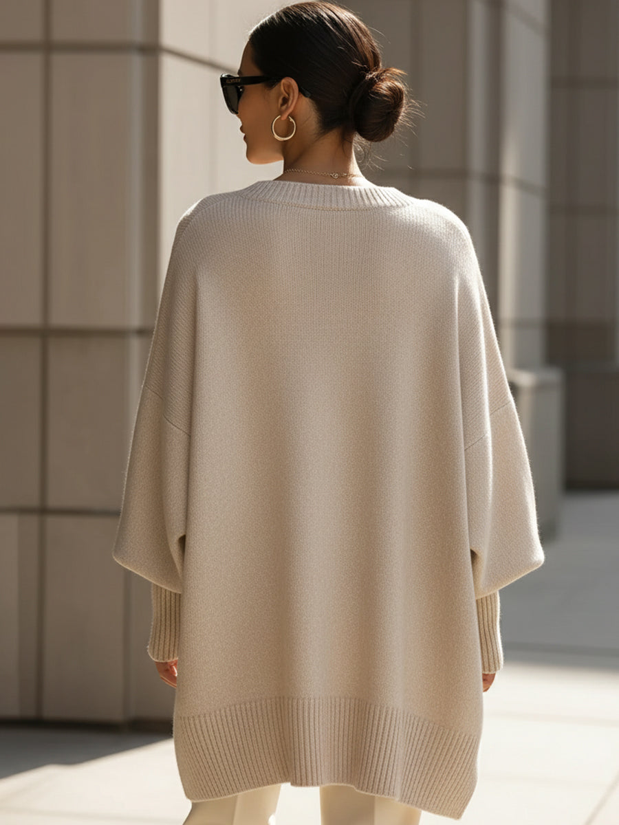 Elena | Eleganter Damen Strickpullover im Oversize Stil