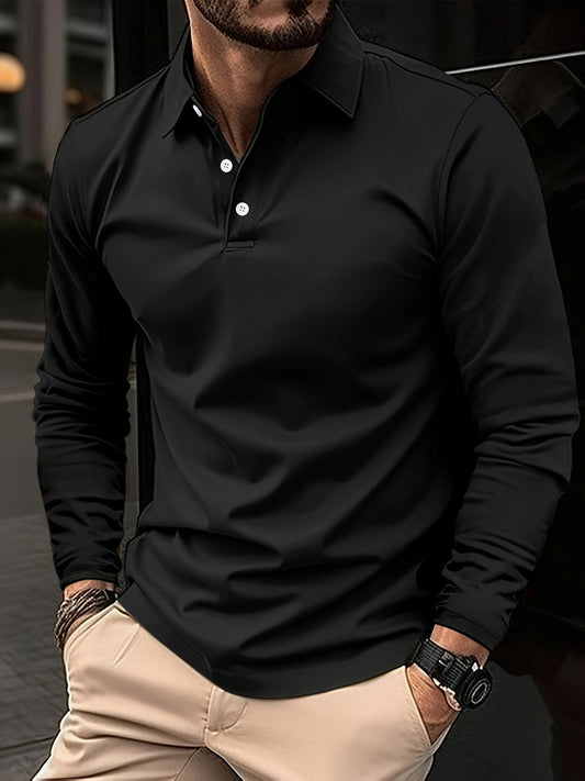 Elian | Polo Shirt Herren Langarm modern