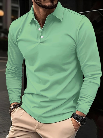 Elian | Polo Shirt Herren Langarm modern