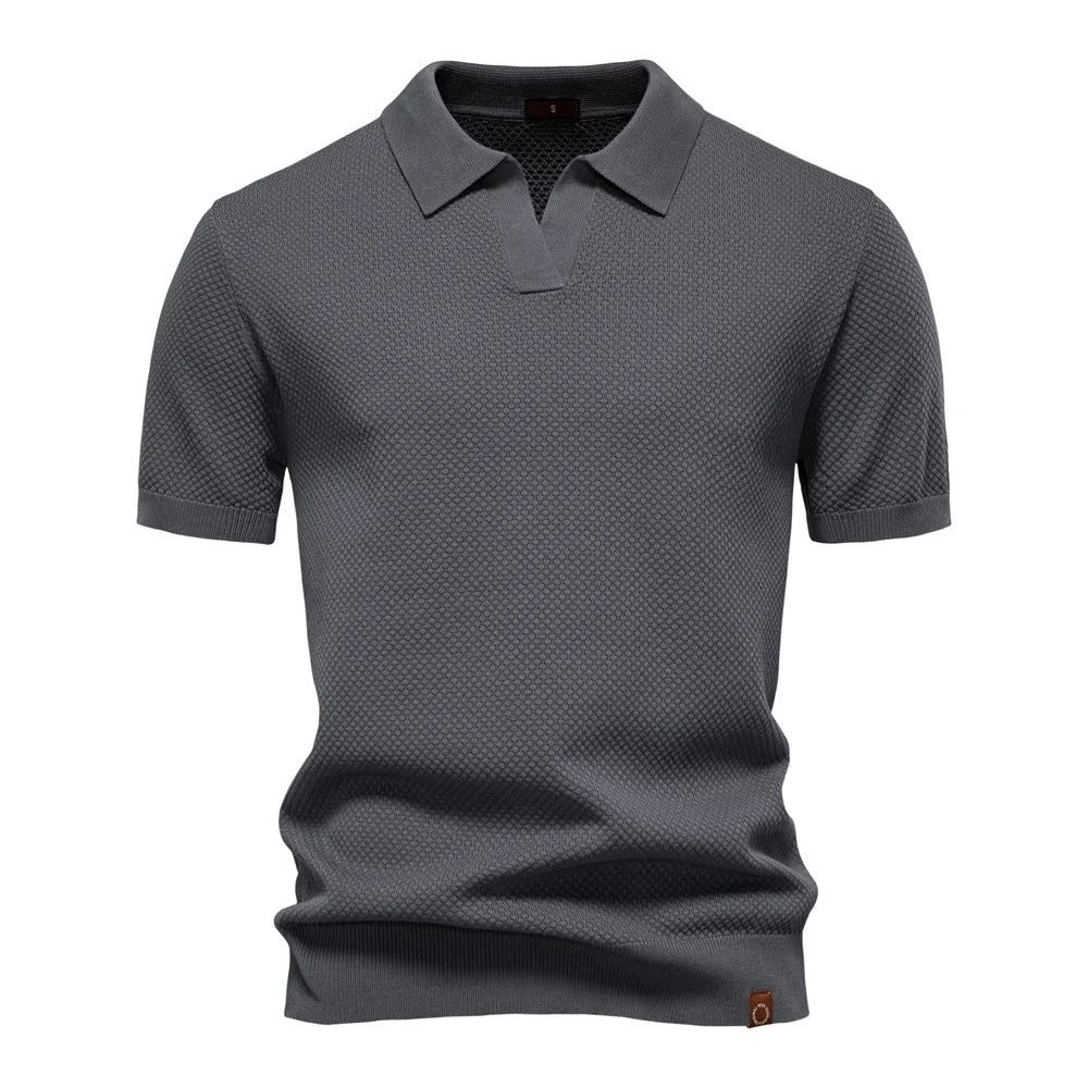 Elio | Strukturiertes Poloshirt mit eleganter Silhouette