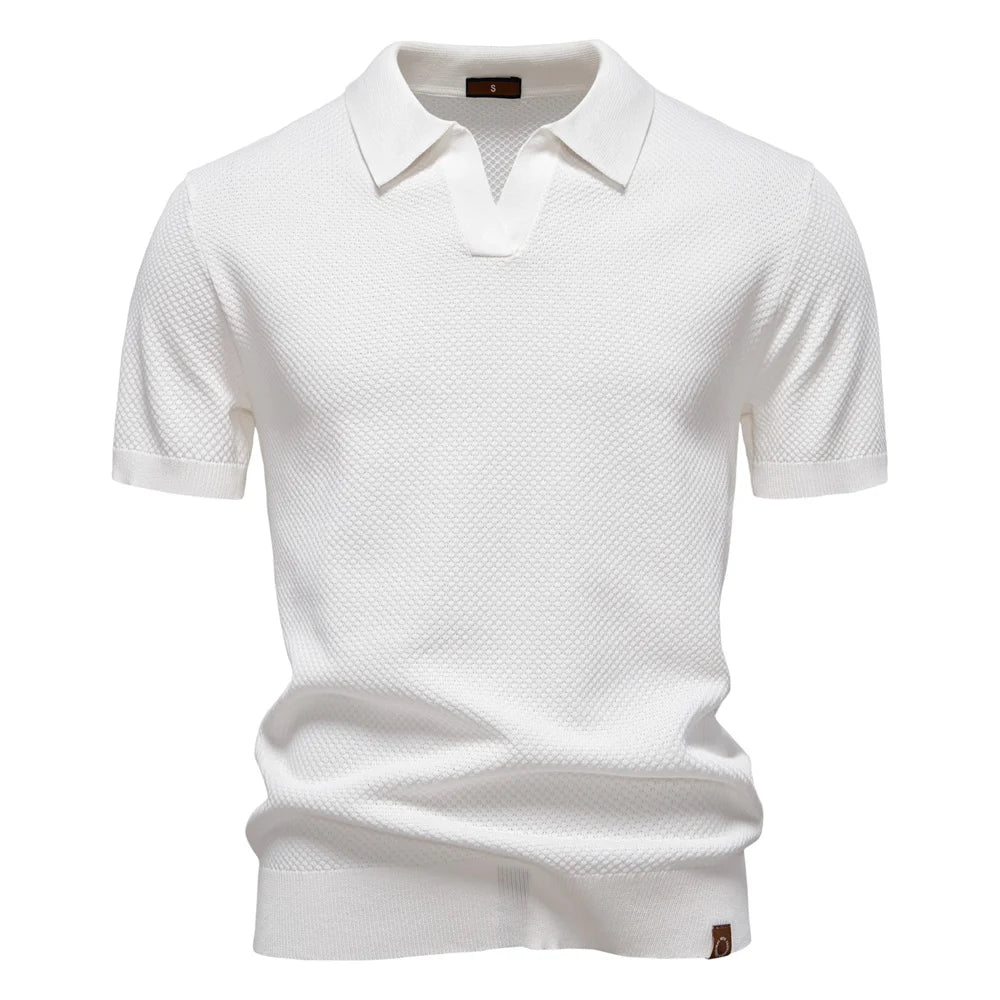 Elio | Strukturiertes Poloshirt mit eleganter Silhouette