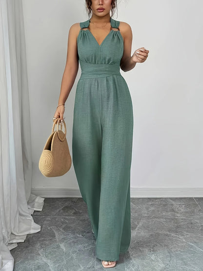 Fabienne | Eleganter Damen Jumpsuit mit weitem Bein
