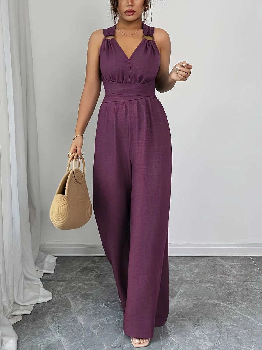 Fabienne | Eleganter Damen Jumpsuit mit weitem Bein