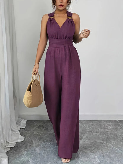 Fabienne | Eleganter Damen Jumpsuit mit weitem Bein