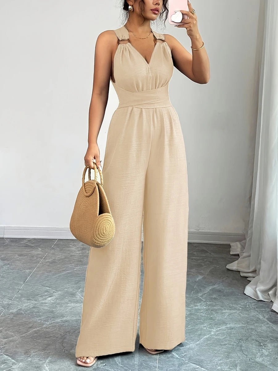 Fabienne | Eleganter Damen Jumpsuit mit weitem Bein