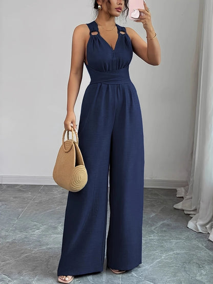 Fabienne | Eleganter Damen Jumpsuit mit weitem Bein