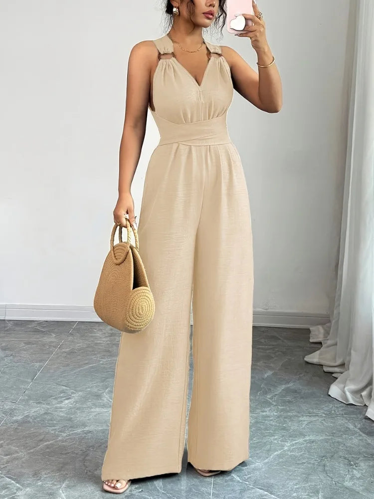 Fabienne | Eleganter Damen Jumpsuit mit weitem Bein