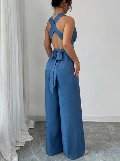 Fabienne | Eleganter Damen Jumpsuit mit weitem Bein