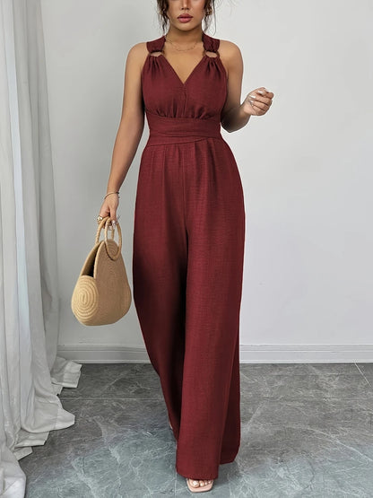 Fabienne | Eleganter Damen Jumpsuit mit weitem Bein