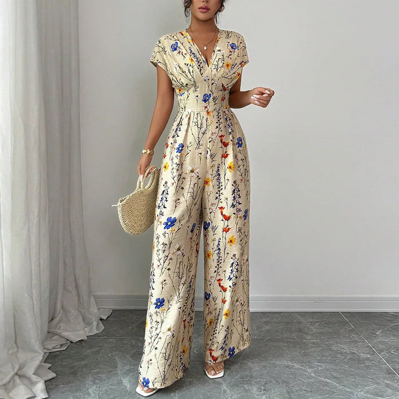 Julia | Floraler Damen Jumpsuit in Maxilänge