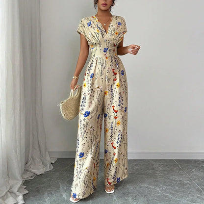 Julia | Floraler Damen Jumpsuit in Maxilänge
