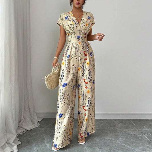Julia | Floraler Damen Jumpsuit in Maxilänge