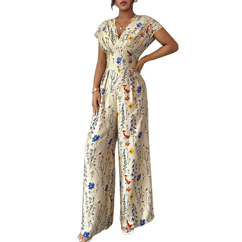 Julia | Floraler Damen Jumpsuit in Maxilänge