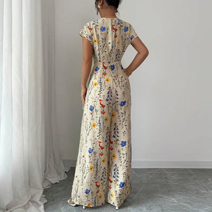 Julia | Floraler Damen Jumpsuit in Maxilänge