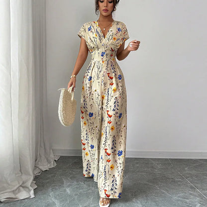 Julia | Floraler Damen Jumpsuit in Maxilänge