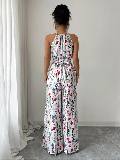Lara | Floraler Damen Jumpsuit in Maxilänge