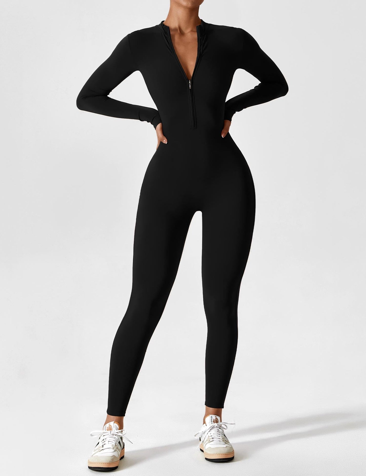 Lea | Sportlicher Damen Jumpsuit mit Reissverschluss